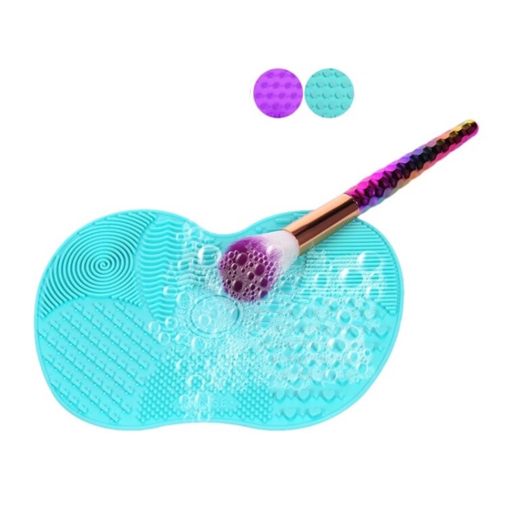 Turquoise Blue Silicone Makeup Brush Cleaning Mat